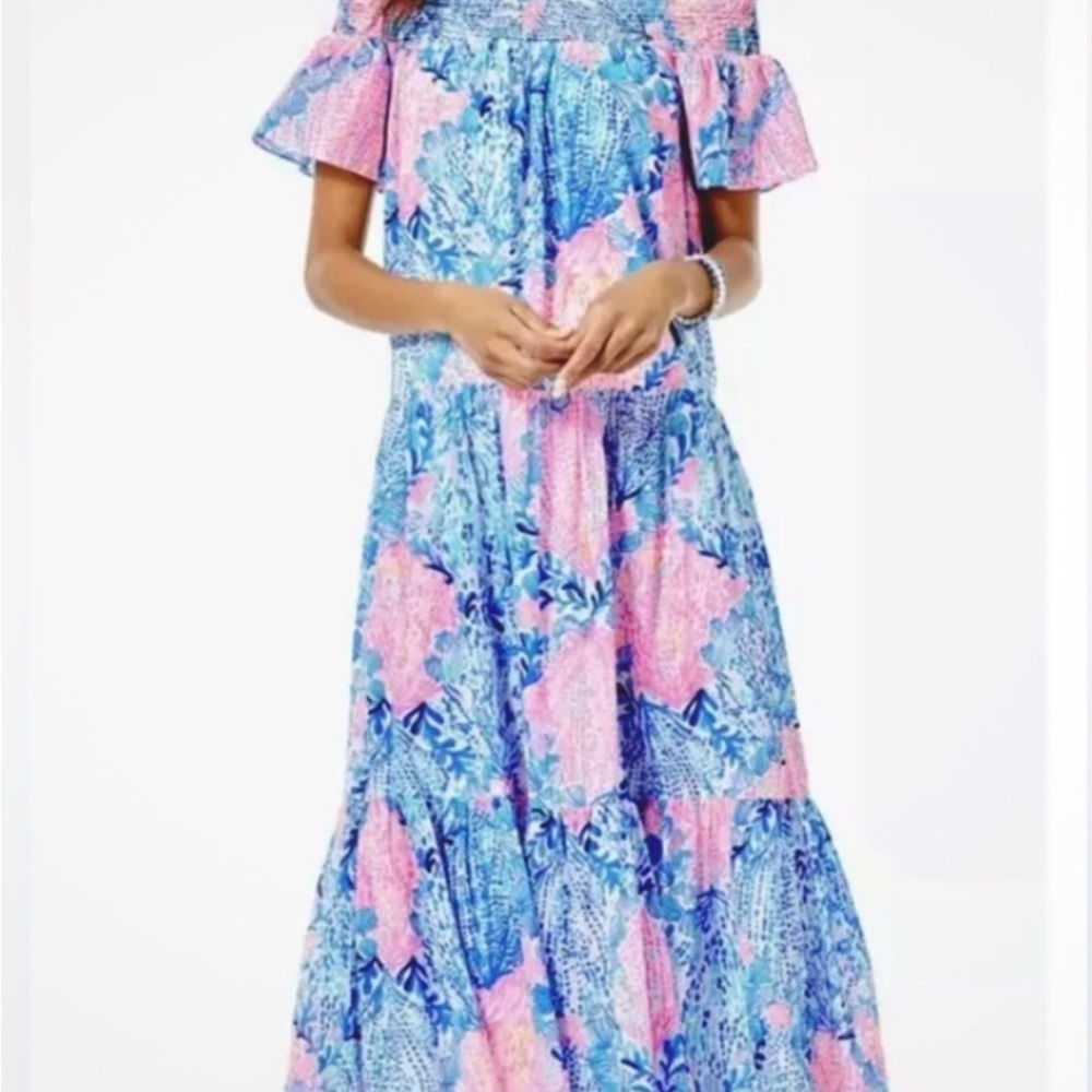 Lilly Pulitzer Pink and Blue Floral Dress